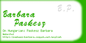 barbara paskesz business card
